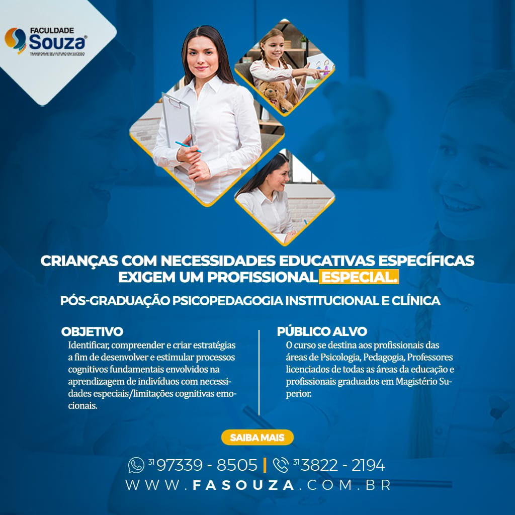 Faculdade FaSouza - Psicopedagogia Clínica e Institucional 360 horas